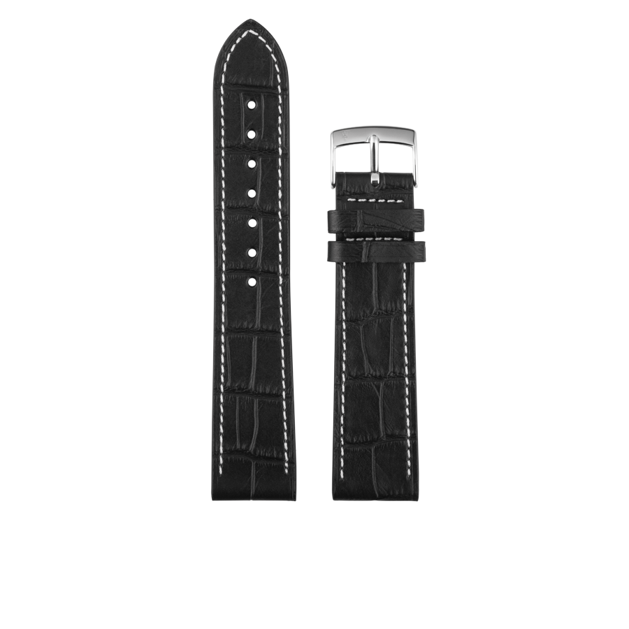 Croco Black 20mm - Monchard Watches